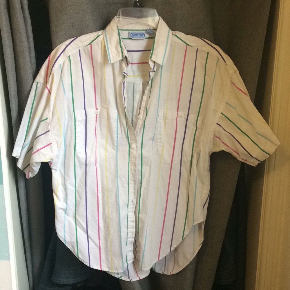 Candy Striped Button Down - image 4